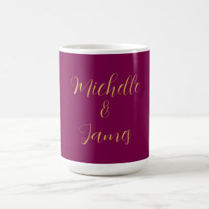 Wine & Gold Colours Professional Trendy Modern Coffee Mug
