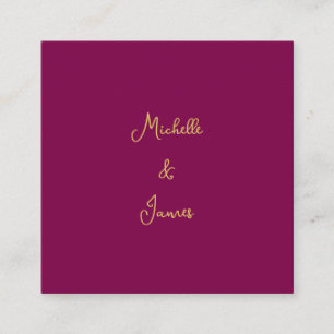 Wine & Gold Colours Professional Trendy Modern Enclosure Card