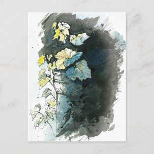 wine grape postcard