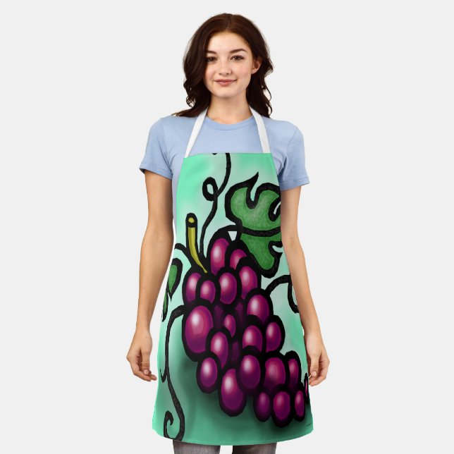 Wine Grapes Apron (Worn)