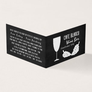 Wine & Grapes, Chalkboard Wine Bar/Winer, Detailed Business Card