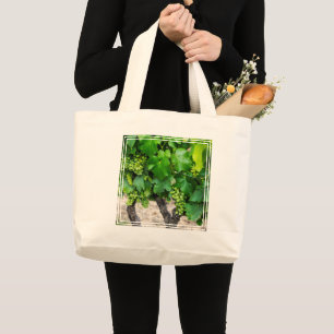Wine Grapes Growing, France Large Tote Bag