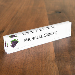 Wine Grapes Nameplate