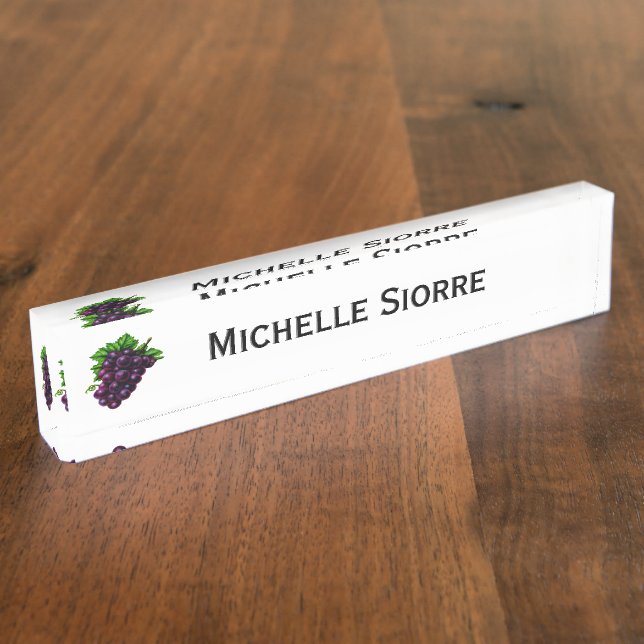 Wine Grapes Nameplate (Side)