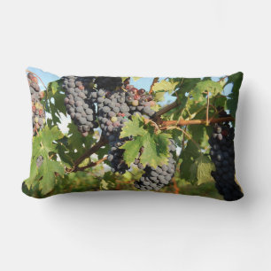Wine Grapes On Vine Lumbar Cushion