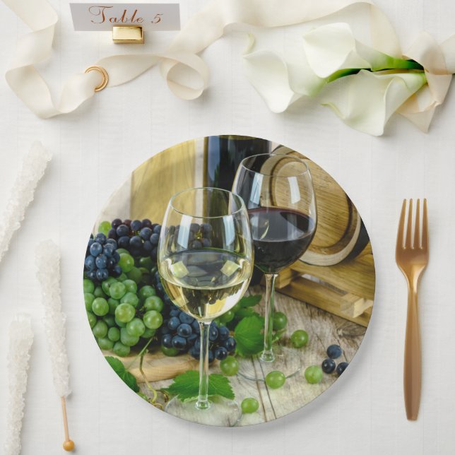 Wine Grapes    Paper Plate (Wedding)