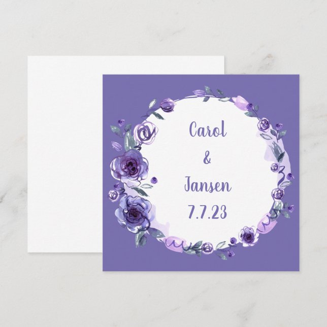 Wine Grapes Personalized Flowers Red White Invitation (Front/Back)