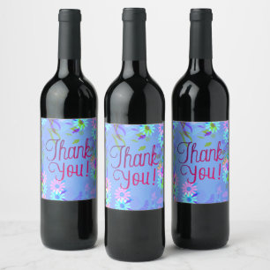 Wine Grapes Personalized Flowers Red White Label