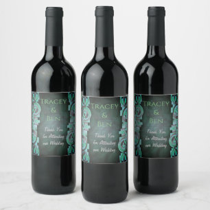 Wine Grapes Personalized Flowers Red White Label