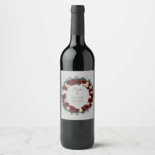 Wine Grapes Personalized Flowers Red White Label