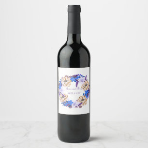 Wine Grapes Personalized Flowers Red White Label