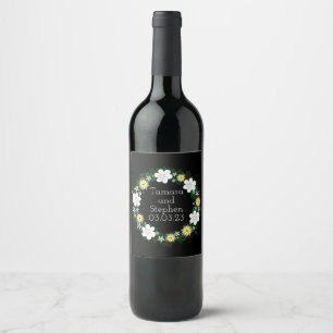 Wine Grapes Personalized Flowers Red White Label
