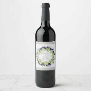 Wine Grapes Personalized Flowers Red White Label