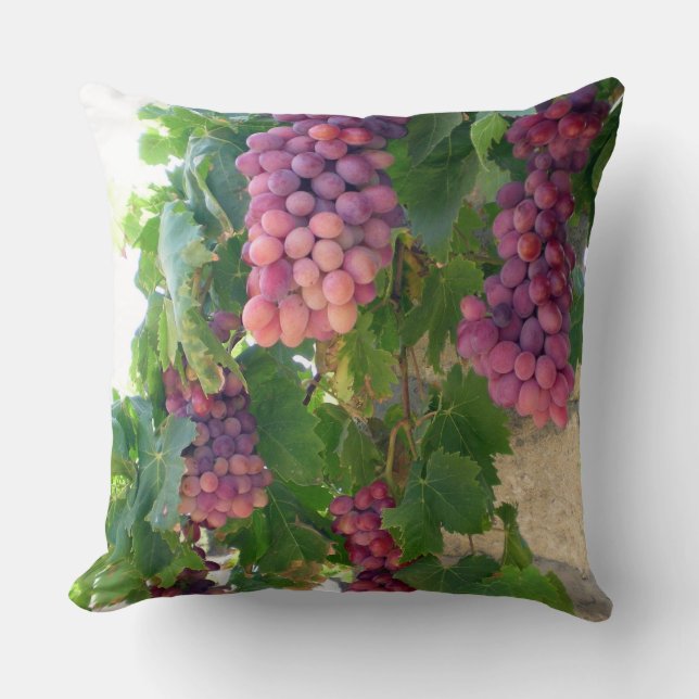Wine Grapes Pillow (Front)