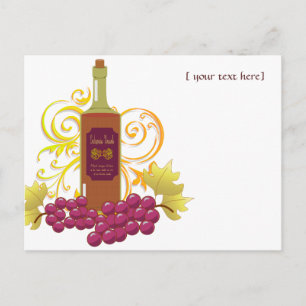 Wine & Grapes Postcard