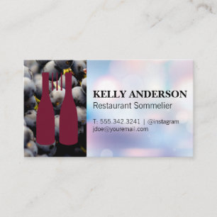 Wine Grapes   Restaurant Catering Logo Business Card