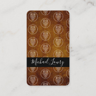 Wine Grapes Rustic Vintage Business Card