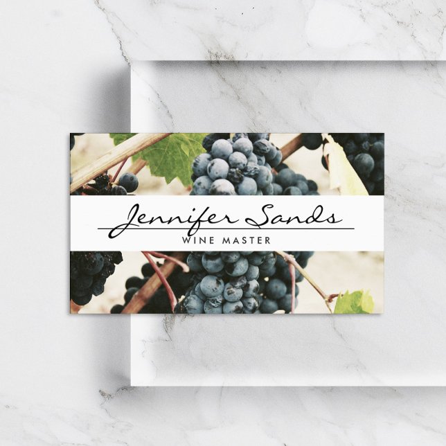 WINE GRAPES, WINERY, WINE MASTER Business Card (Creator Uploaded)