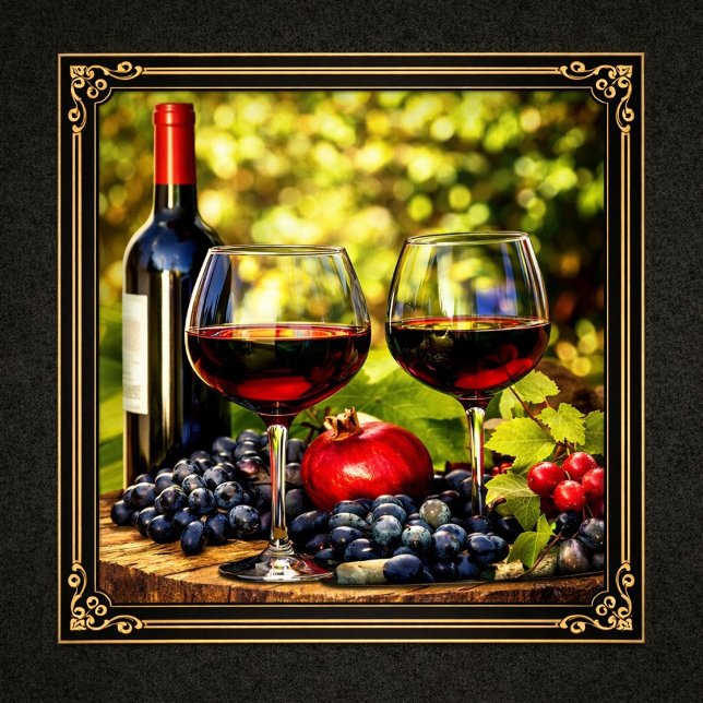 Wine & Harvest Elegance Label ("Savor the season's richness")