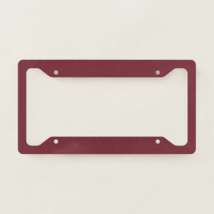 Wine hex code 74242F  Licence Plate Frame