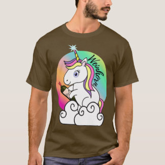 Wine horn unicorn JGA party motif for queens of wi T-Shirt