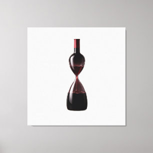 Wine Hourglass Canvas Art