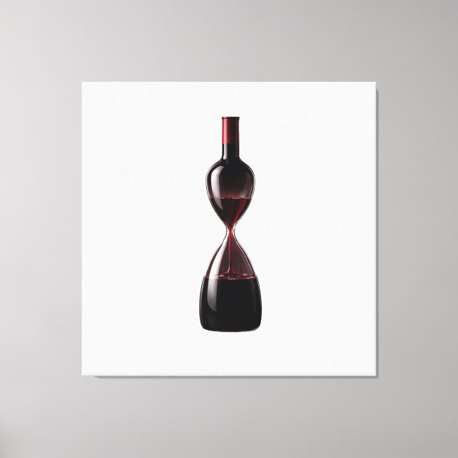 Wine Hourglass Canvas Art (Front)