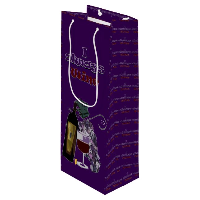 Wine Humorous Graphics Gift Bag (Front Angled)