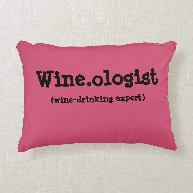 Wine Humour Accent Pillow (Front)