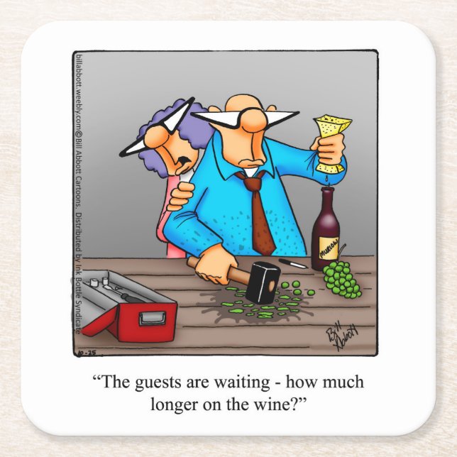 Wine Humour Coaster Gift (Front)