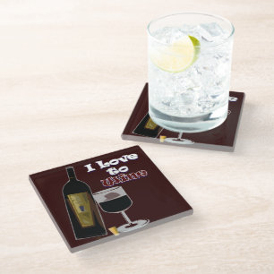 Wine Humour Glass Bottle Barware Coaster