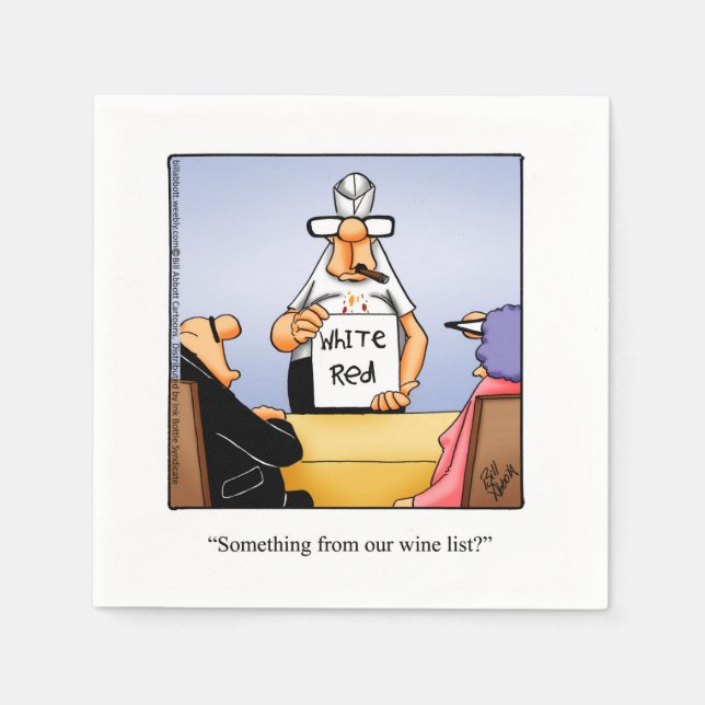 Wine Humour Party Napkins  (Front)