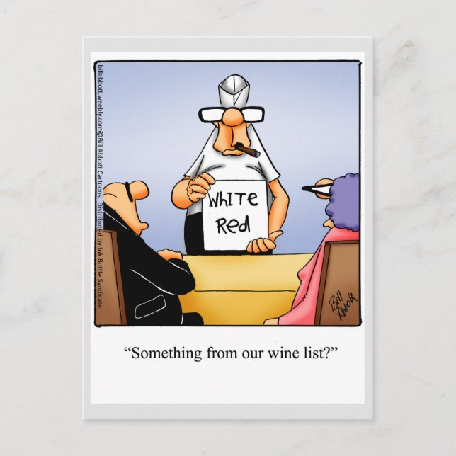 Wine Humour Postcard "Spectickles" (Front)