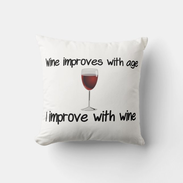 wine improves with age cushion (Front)