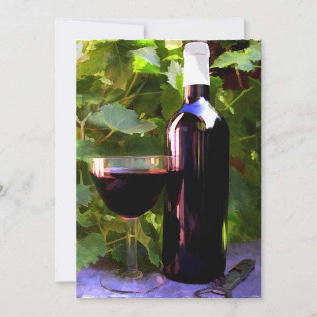 Wine in the Sunset Invitation (Front)