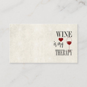 Wine Is My Therapy Business Card