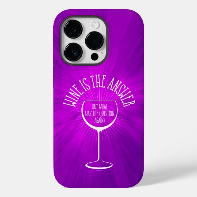 Wine Is The Answer Case-Mate iPhone Case (Back)