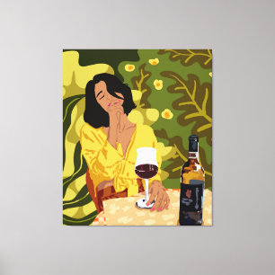 Wine is the answer. What was the question? Canvas Print