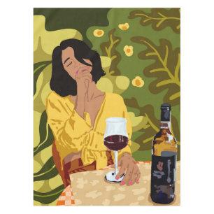 Wine is the answer. What was the question? Tablecloth