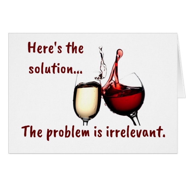 Wine is the solution Card (Front Horizontal)