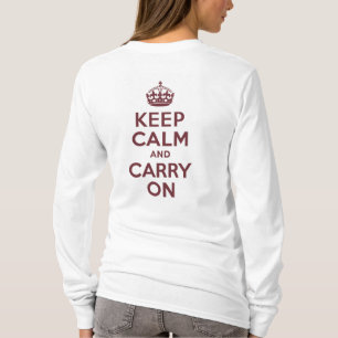 Wine Keep Calm and Carry On T-Shirt