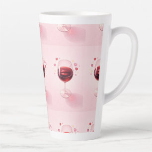 Wine Kiss  -  Romantic Red Wine Mug with Hearts