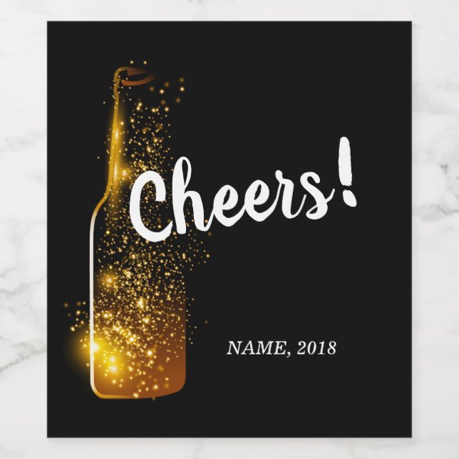 WINE LABEL - cheers, any years, wedding, birthday (Single Label)