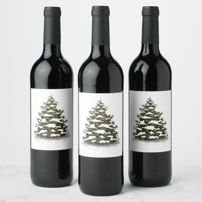 WINE LABEL : CHRISTMAS TREE (Bottles)