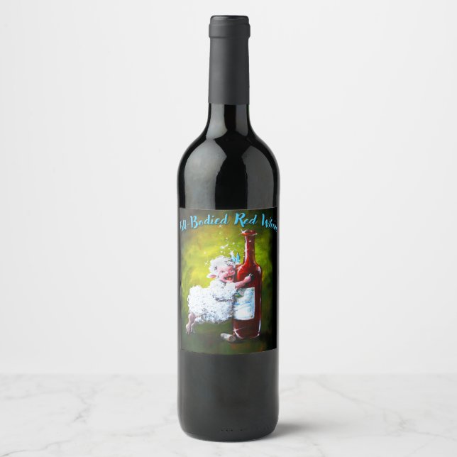 Wine Label FULL-BODIED RED WHINE Sheep Incognito (Front)