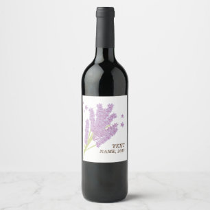 WINE LABEL - lavender, purple, flower, floral