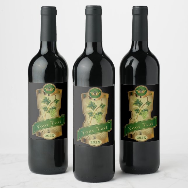 Wine Label Set - Your Text (Bottles)