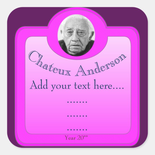 Wine Label That Can Be Fully Customised (Front)