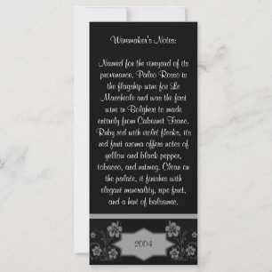 Wine Label Wine Maker Notes