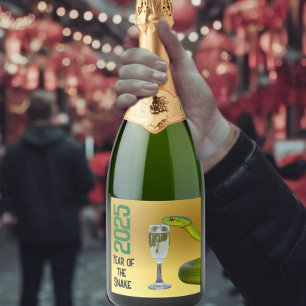 Wine labels Year of the Snake 2025 Chinese New